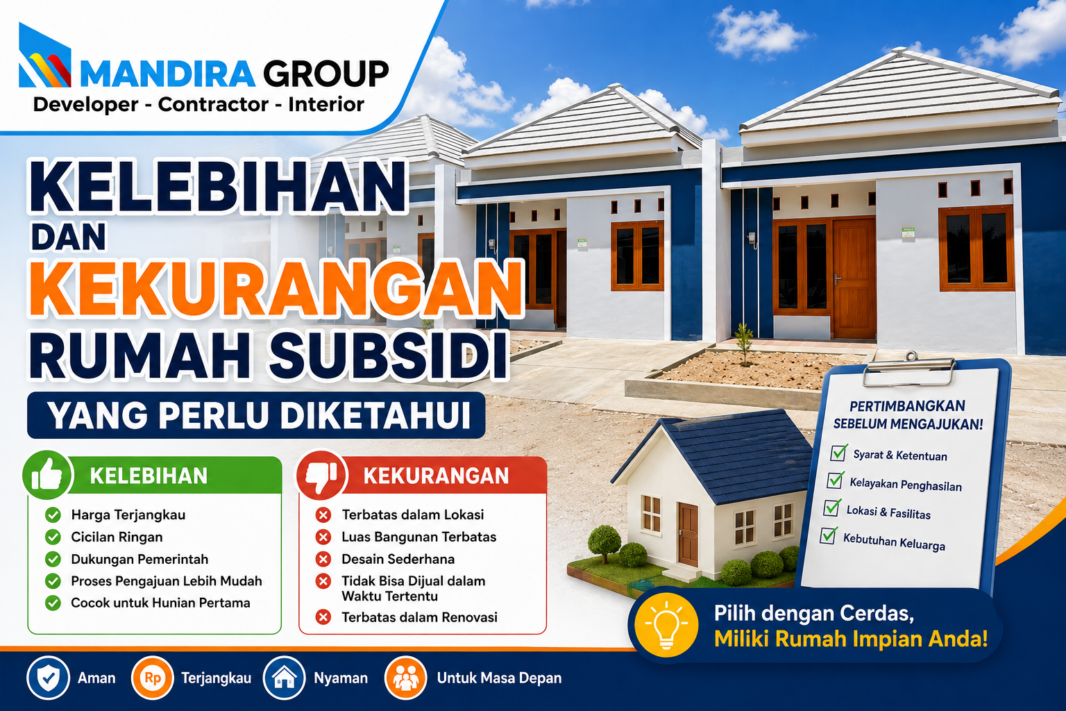 Kelebihan dan Kekurangan Rumah Subsidi yang Perlu Diketahui Sebelum Membeli