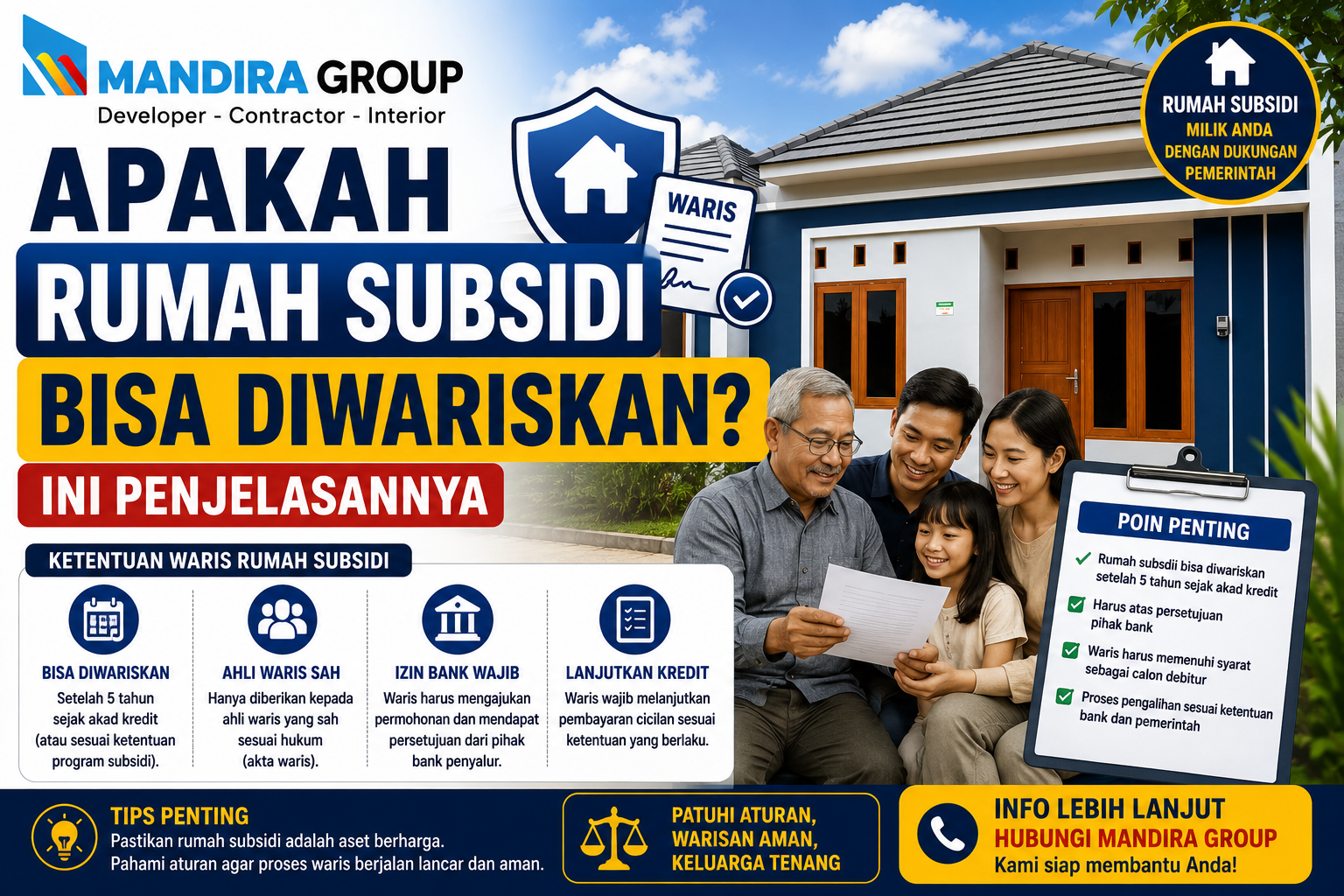 Apakah Rumah Subsidi Bisa Diwariskan Ini Penjelasannya